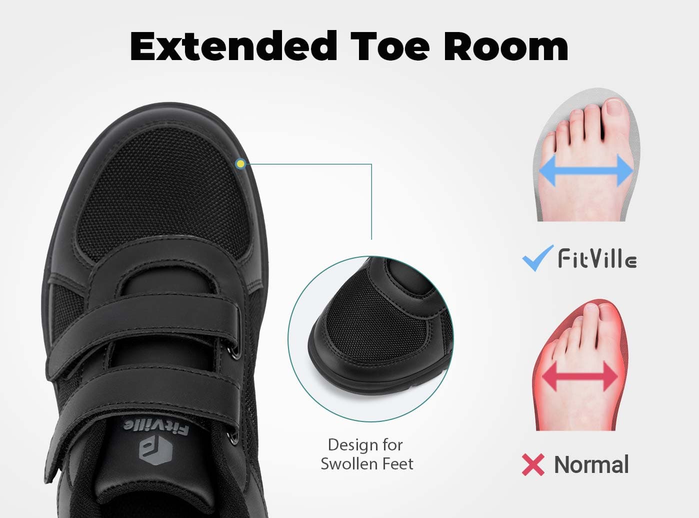 FitVille Duo Strap V3 - Calzature a Pianta Larga con Doppio Cinturino (Uomo)