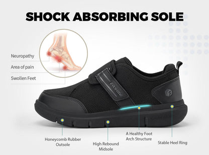 FitVille StrapEase V10 - Scarpe Ortopediche per Edema e Diabete (Uomo)