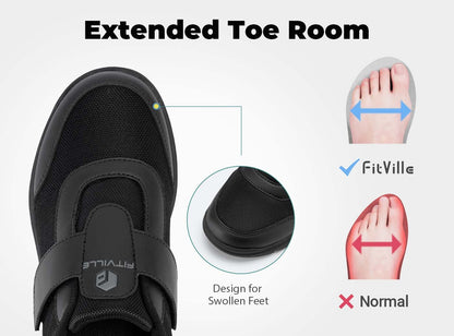 FitVille StrapEase V4 - Scarpe Comfort per Circolazione e Supporto (Uomo)