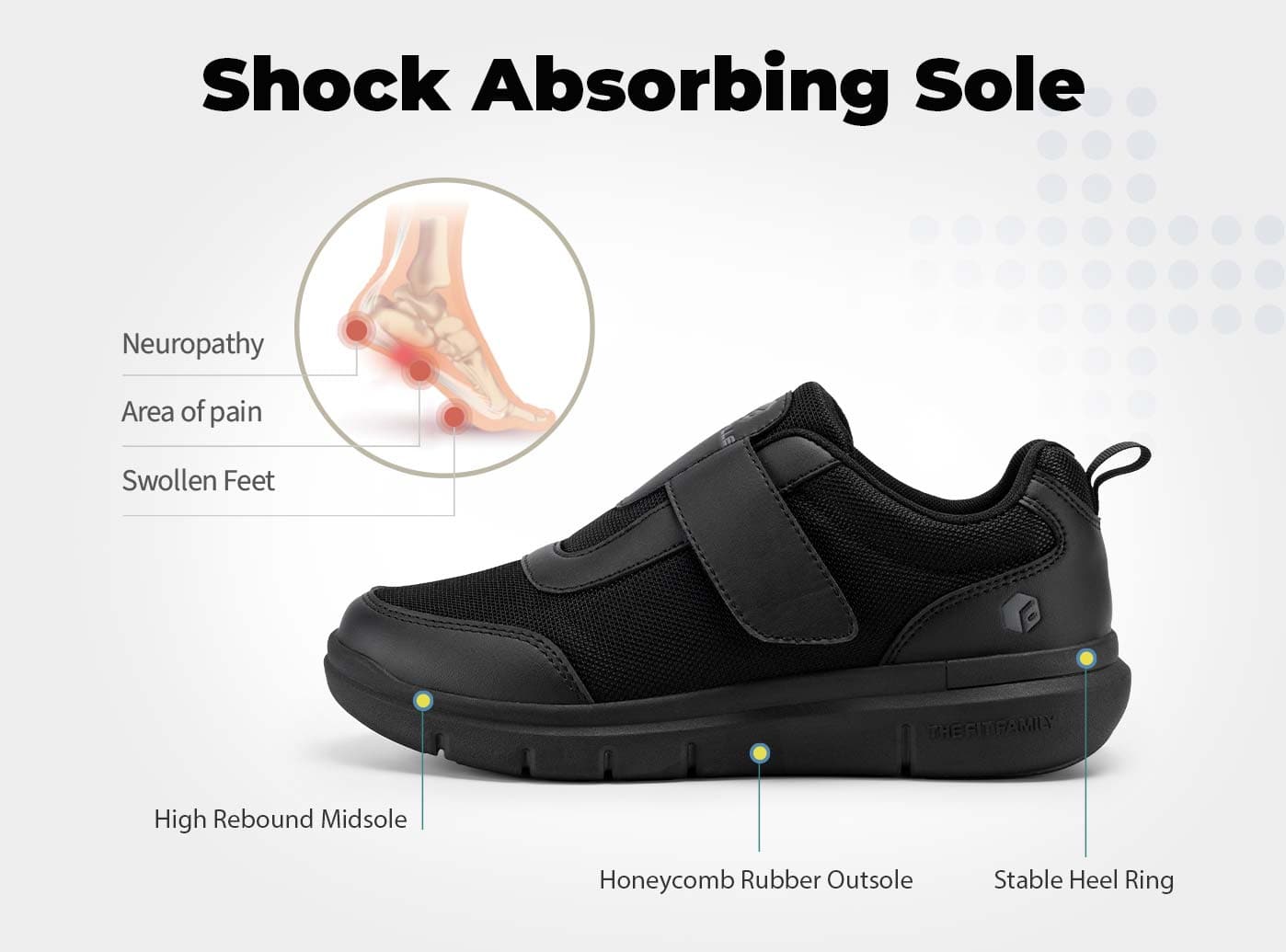 FitVille StrapEase V4 - Scarpe Comfort per Circolazione e Supporto (Uomo)