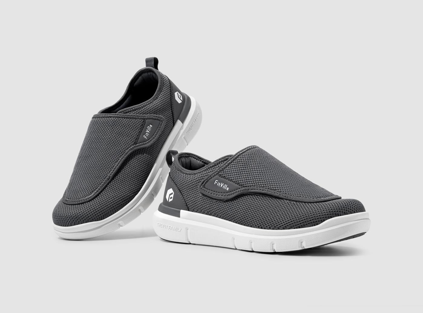 FitVille Wings V2 - Scarpe Ortopediche a Pianta Larga per Diabetici (Uomo)