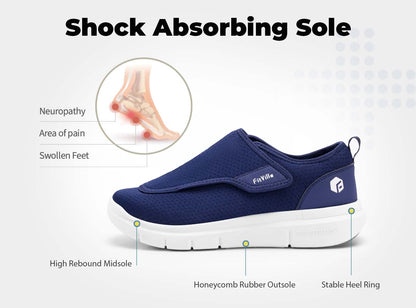 FitVille Wings V2 - Scarpe Ortopediche a Pianta Larga per Diabetici (Uomo)