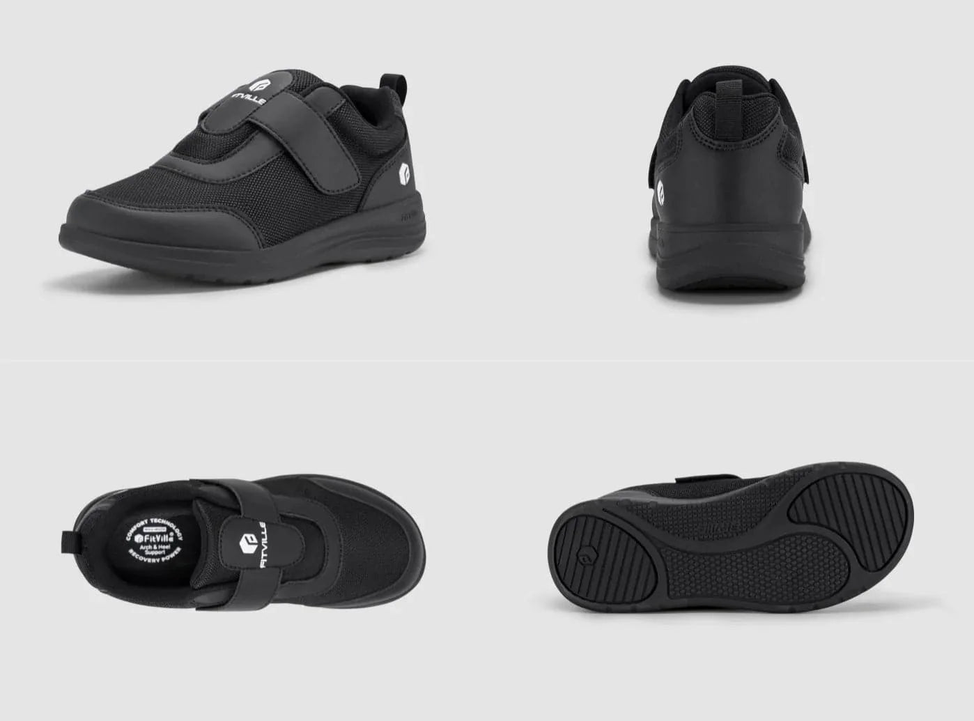 FitVille StrapEase V4 - Calzature per Diabetici con Chiusura Sicura (Donna)