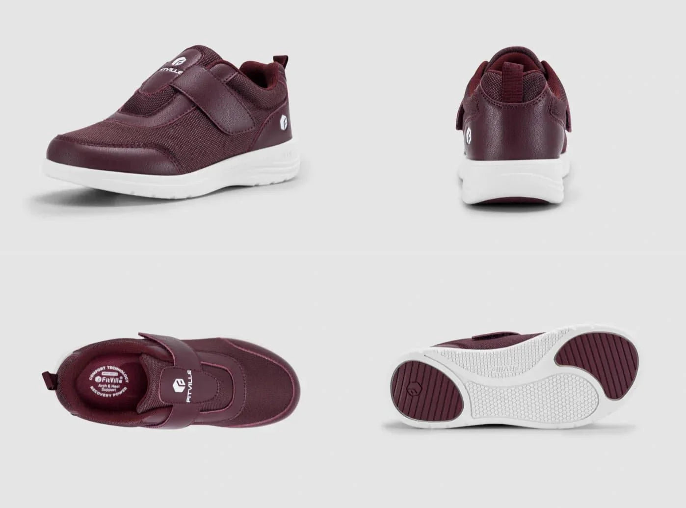 FitVille StrapEase V4 - Calzature per Diabetici con Chiusura Sicura (Donna)