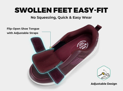 FitVille StrapEase V4 - Calzature per Diabetici con Chiusura Sicura (Donna)