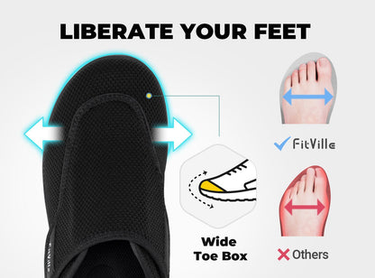 FitVille Wings V2 - Scarpe ad Apertura Facile per Piedi Sensibili (Donna)