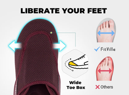 FitVille Wings V2 - Scarpe ad Apertura Facile per Piedi Sensibili (Donna)