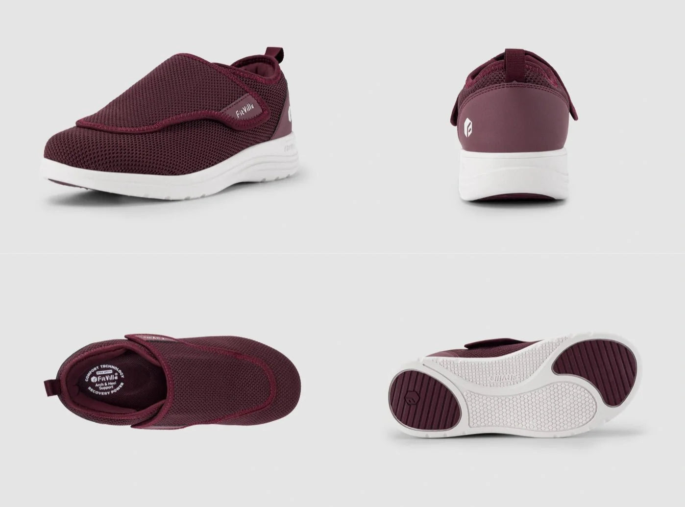 FitVille Wings V2 - Scarpe ad Apertura Facile per Piedi Sensibili (Donna)